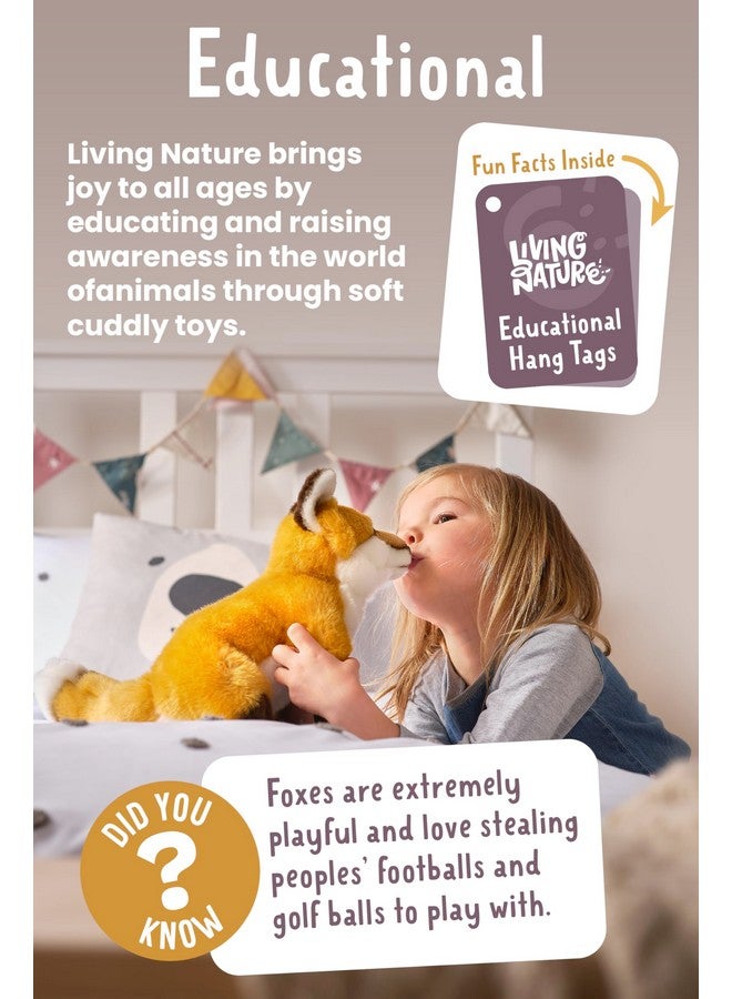 Keycraft Living Nature Golden Retriever Stuffed Animal | Fluffy Dog Animal | Soft Toy for Kids | 8 inches - Image 4