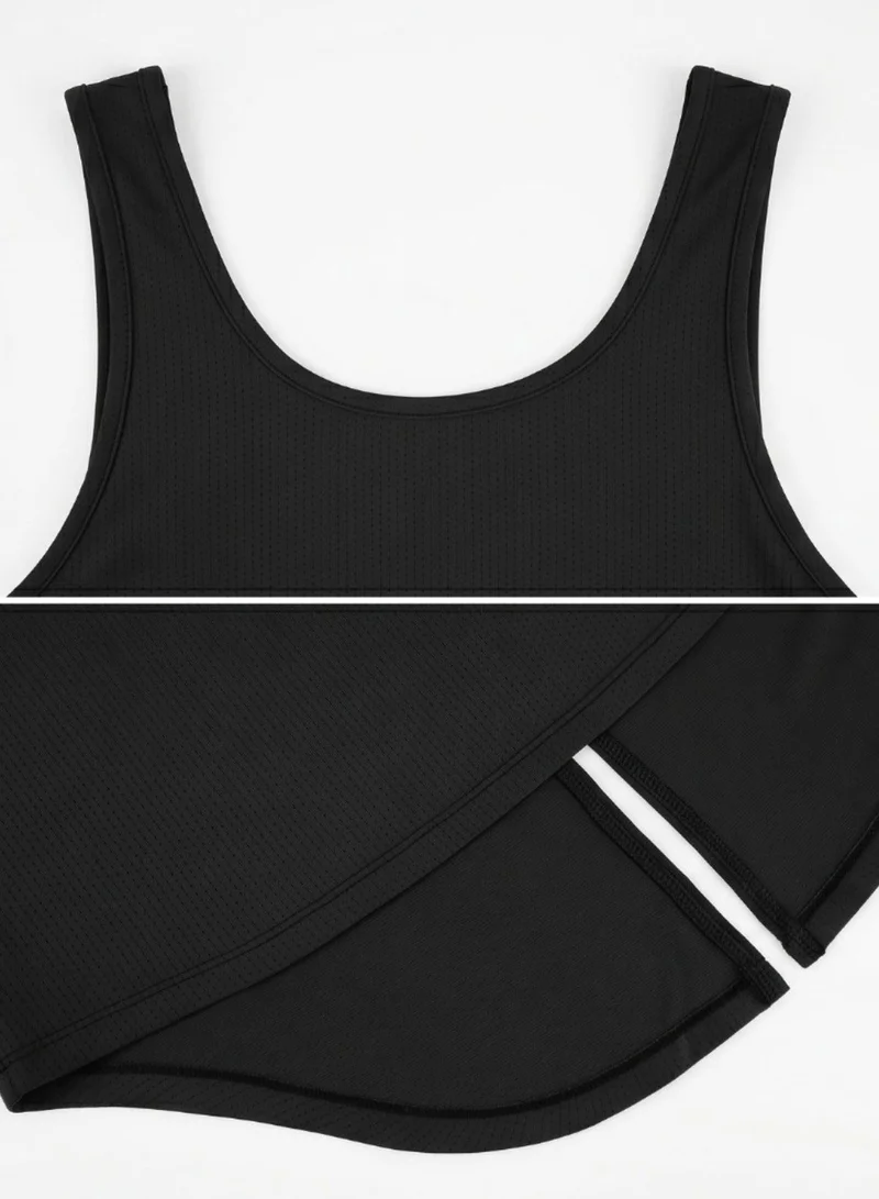 Thugfit Black BreezyBack Tie back Tank Top-Black for Women | Best Price UAE