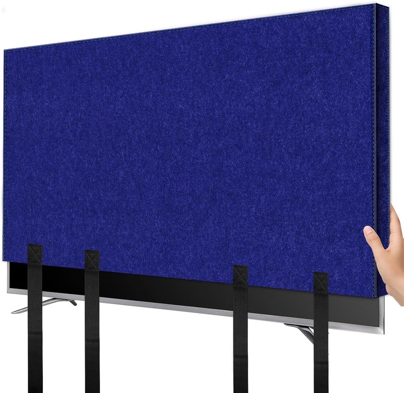 Wibeelee TV Cover for Moving 70"-75" Flat Screens Dust & Anti-Scratch TV Screen Protector Cover with Bottom Strap for Moving, Painting, Renovation, Pet Scratch Prevention & Furniture Protection（Blue） - Image 1