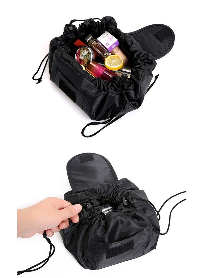 Drawstring Makeup Organizer Cosmetic Bag for Women with chain Portable Waterproof Make Up Bags Brush Toiletries Accessories - Image 5
