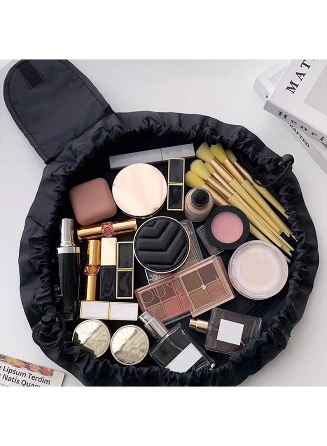 Drawstring Makeup Organizer Cosmetic Bag for Women with chain Portable Waterproof Make Up Bags Brush Toiletries Accessories - Image 4