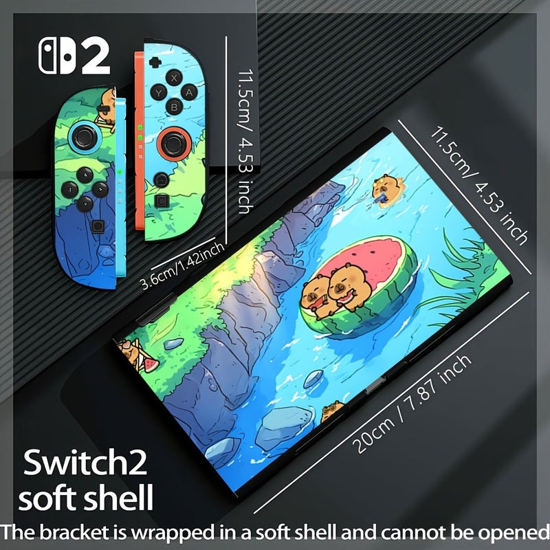 غطاء Capybara Watermelon Pattern من مادة TPU الناعمة مخصص لجهاز Nintendo Switch OLED - Image 3