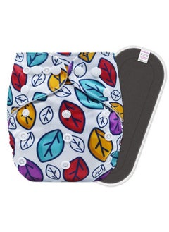 BEMBIKA Cloth Diapers For Babieswashable Reusable Cloth Diaper Ll Sizes Adjustable With 5 Layer Bamboo Charcoal Insert (Leaf)  - Image 2