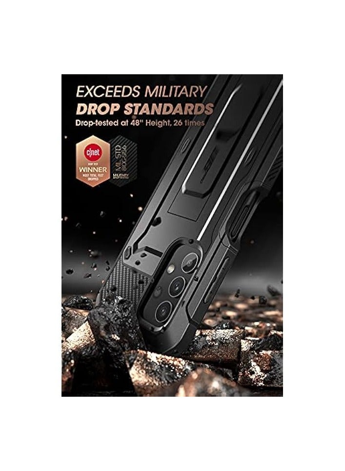 SUPCASE Unicorn Beetle Pro Series Case Designed For Galaxy A32 5G (2020 Release), Rugged Holster Case with Built-in Screen Protector - Black - Image 2