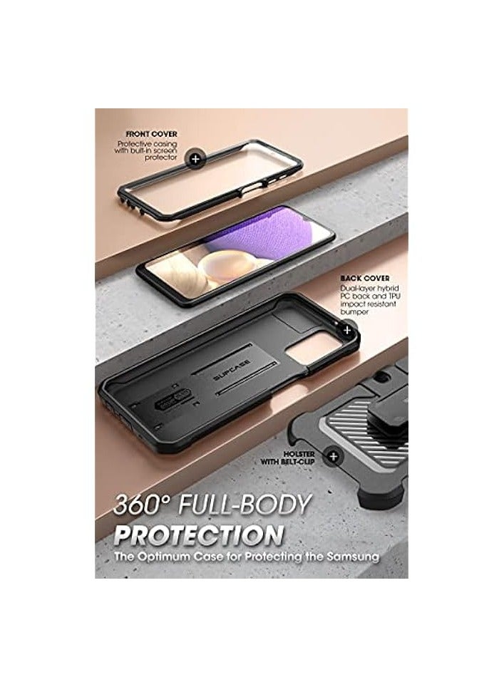 SUPCASE Unicorn Beetle Pro Series Case Designed For Galaxy A32 5G (2020 Release), Rugged Holster Case with Built-in Screen Protector - Black - Image 4