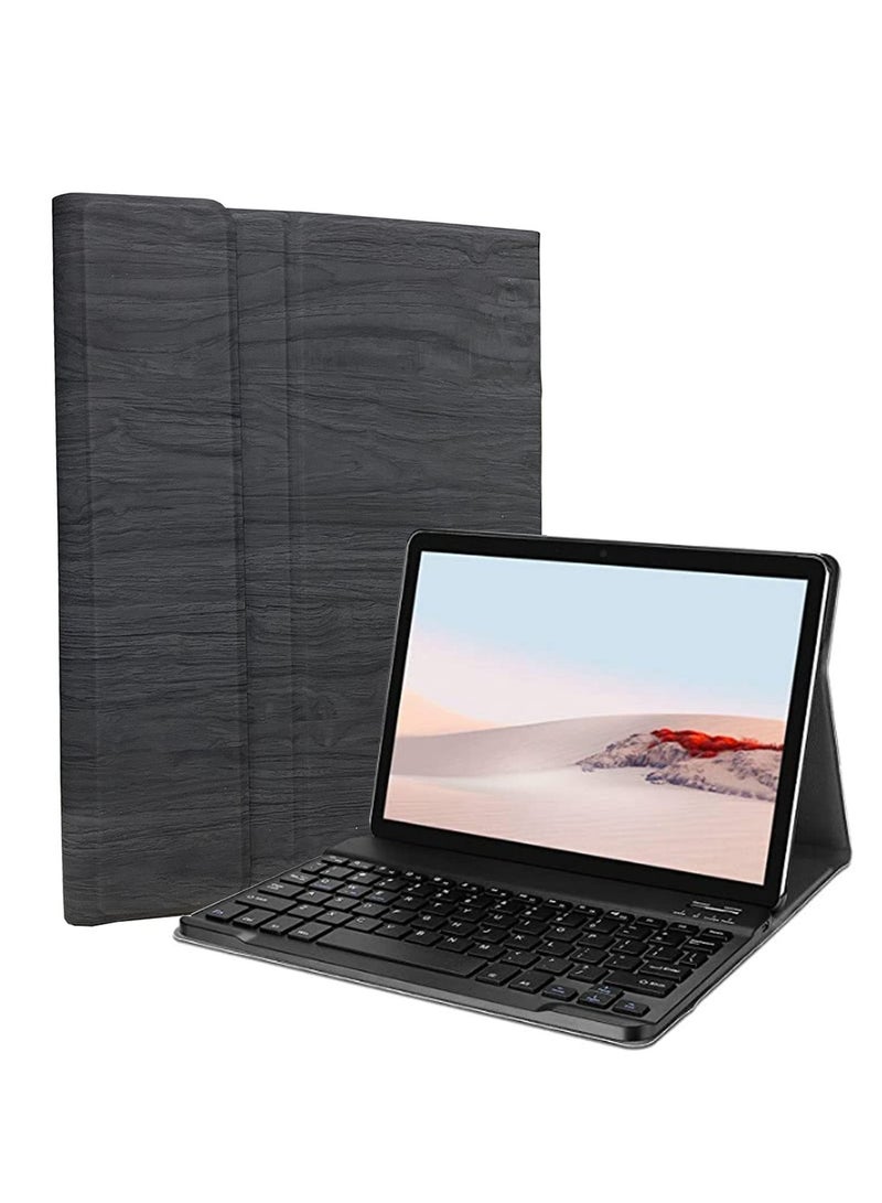 Arabic and English Keyboard Cover for Microsoft Surface Go 4 2023 / Surface Go 3 2021 / Surface Go 2 2020 / Surface Go 2018, with Magnetically Detachable Wireless Keyboard (Black)