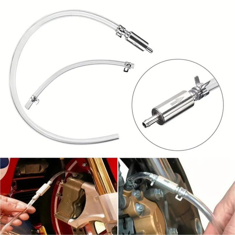 Motorcycle Brake Caliper Bleeder Hose Kit for Efficient Air Removal Enhanced Braking - Image 3