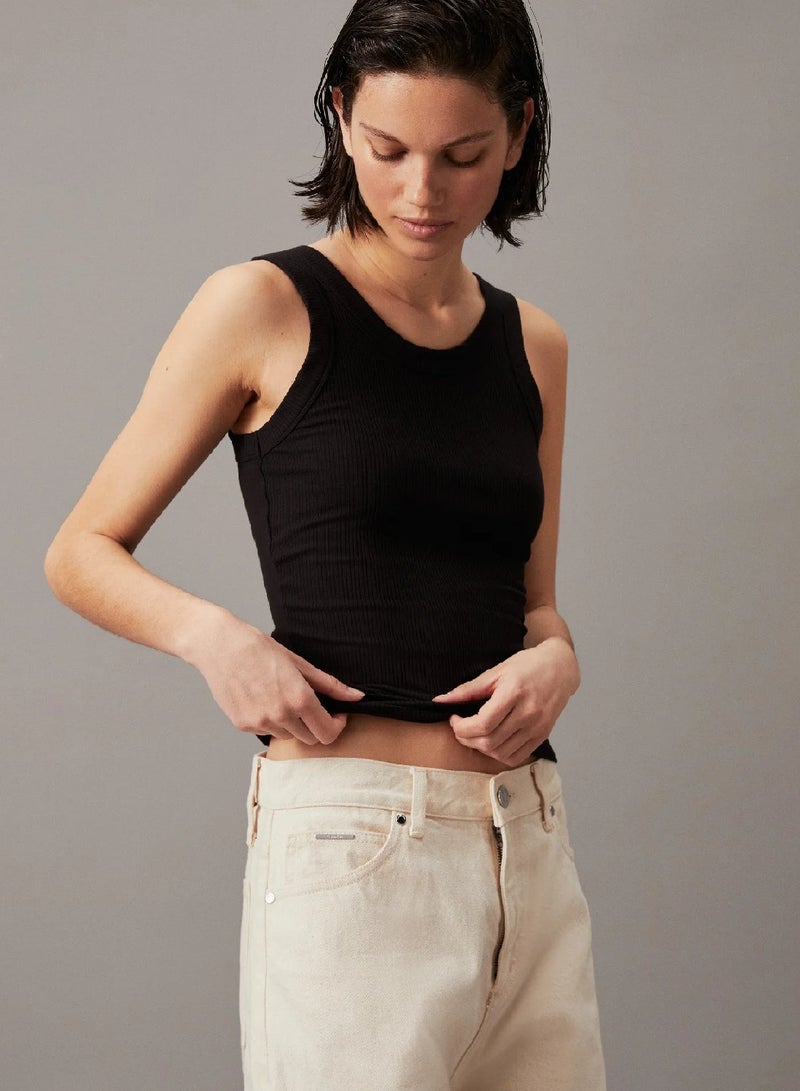 CALVIN KLEIN High Rise Barrel Leg Jeans - Image 5