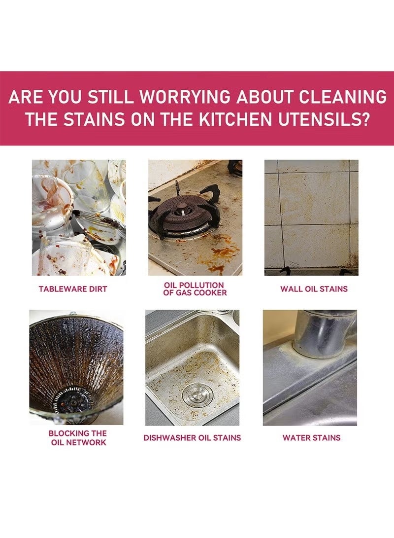 Jakehoe الاشياء الوردية - معجزة تنظيف اللصق 100g ، متعددة الوظائف المطبخ تنظيف اللصق ، يزيل الزيت والقذارة ، يزيل الزيت والقذارة من أسطح المطبخ - Image 2