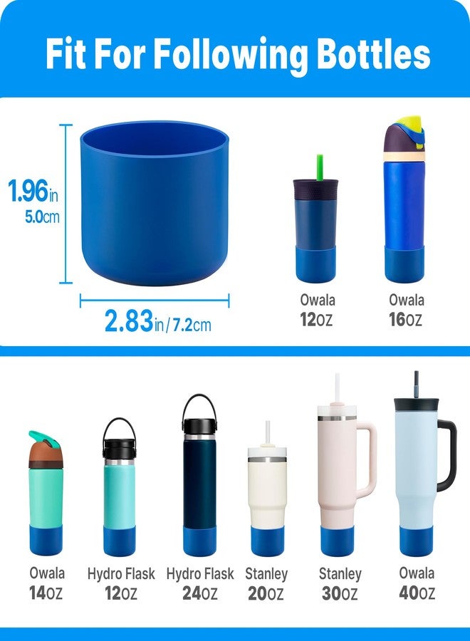 Bluwing Silicone Boot for Owala Kids Water Bottle 14/16 oz, Anti-Slip Protective Sleeve Bottom Protector for Owala Kids Tumbler 12oz, FreeSip 14/16oz(Yellow) - Image 5
