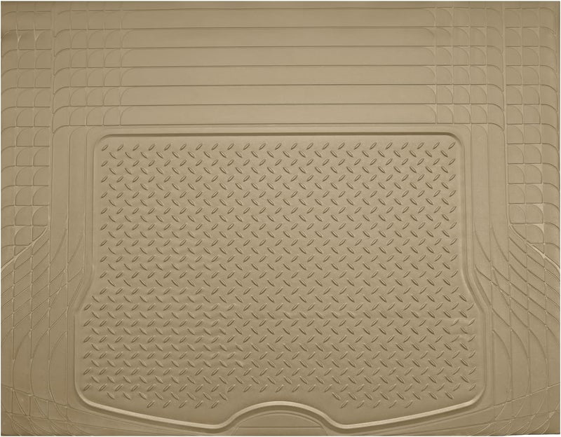 PIC AUTO Trunk Cargo Liner, Heavy Duty Rubber Floor Mats, Trimmable to Fit for Car, SUV, Van, and Trucks – All-Weather, Anti-Slip Backing, Easy to Clean, Durable and Long-Lasting (Large,Beige) - Image 1