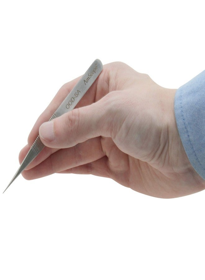 امسكوب AmScope - ملاقط عالية الدقة ذات حافة مسطحة مستقيمة بطول 4 3/4 بوصة - عبوة متعددة - 10 قطع - Image 2