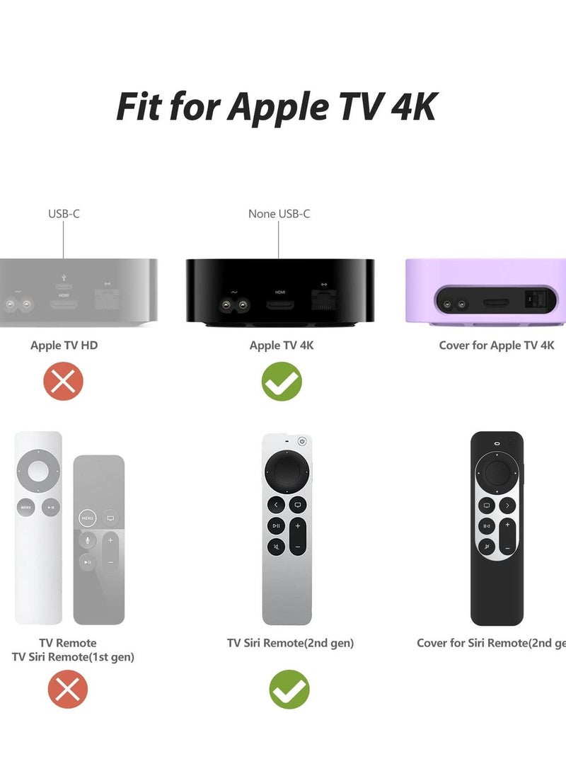 SYOSI - Case for Apple TV 4K Box and 2nd Gen Siri Remote Control Case 2022 2021, Silicone Drop Protective Cover for 4th/5th Generation TV Box - Image 1