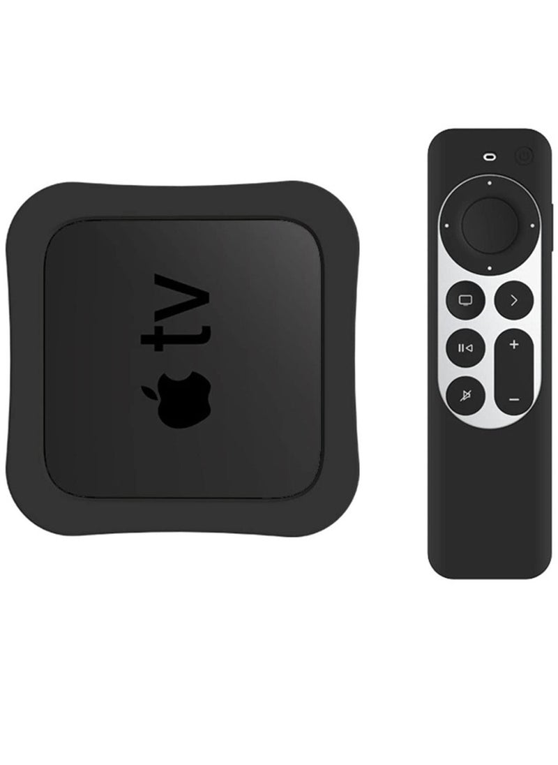SYOSI - Case for Apple TV 4K Box and 2nd Gen Siri Remote Control Case 2022 2021, Silicone Drop Protective Cover for 4th/5th Generation TV Box - Image 1