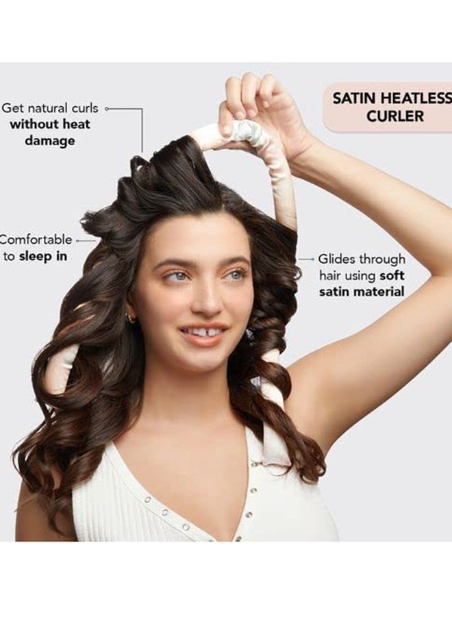 Kitsch Satin Heatless Curling Set - Hair Rollers for Heatless Curls, Heatless Hair Curlers u0026 Hot Rollers (SunsetTieDye)  - Image 3