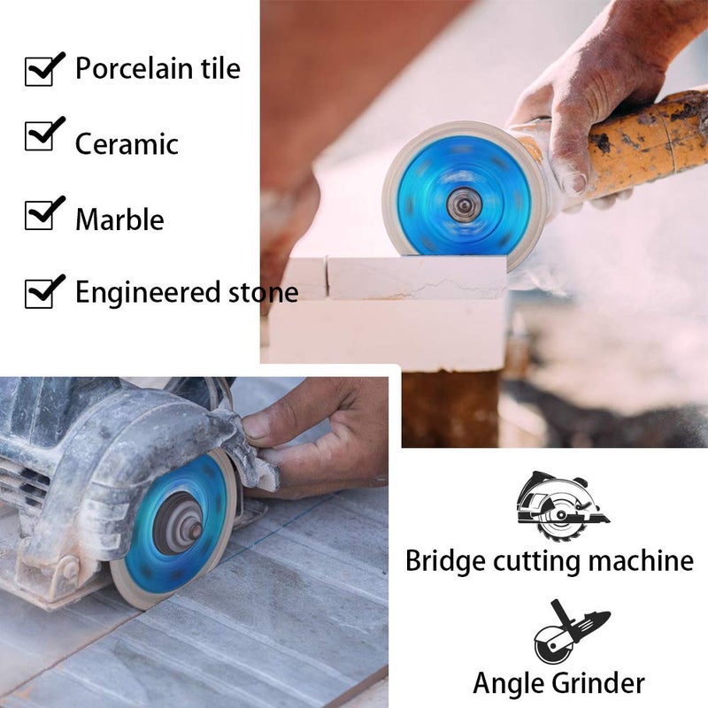 DAPRO Tile Blade 4" Super Thin Diamond Porcelain Saw Blade Pack of 2 for Tile Porcelain Ceramic (4"-2pc)… - Image 5