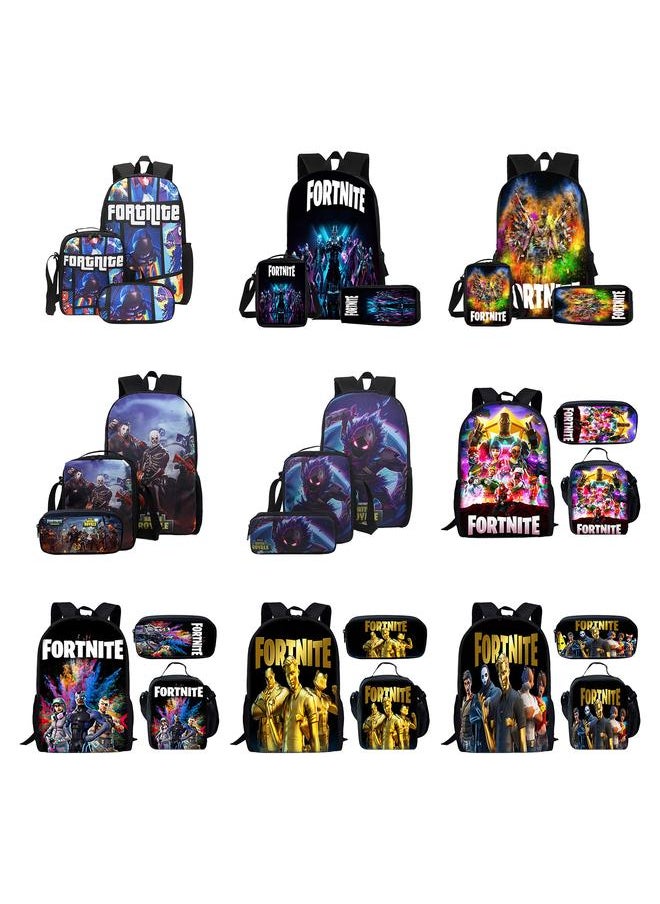Arabest - Brand Fortnite style G school season new product Fortnite schoolbag teenager campus backpack Messenger bag pencil case three-piece set - Image 1