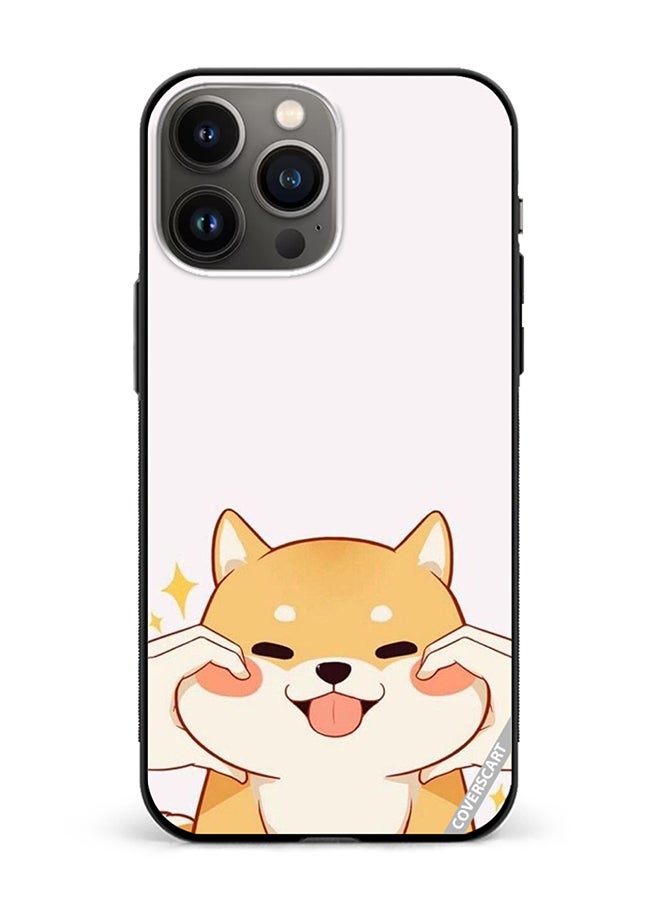 COVERSCART Protective Case Cover For Apple iPhone 13 Pro Cute Smiley Shiba Inu Design Multicolour