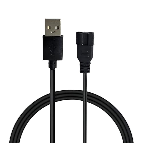 Upix USB Kemei Trimmer Charging Cable 1 Meter (3.2 Feet), Compatible Only for Kemei Trimmer, Shavers, Body Groomers (Match Cable Port Before Ordering, Check Images) (Works with 5V USB Adapter Only) - Image 1