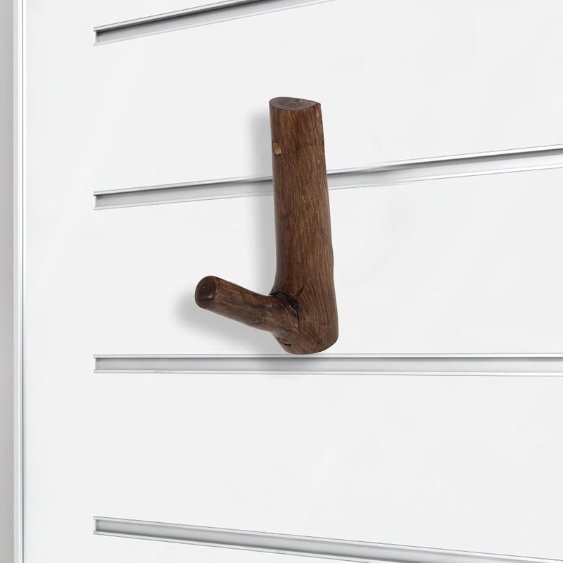 Rustic Wood Coat Hooks Pre-drilled Tree Branch Wall Hooks 10-20mm Thick Decorative Hat and Coat Hangers for Entryway and Hallway Storage - Image 3
