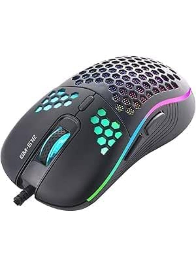 Xtrike Me Wired Optical Gaming Mouse GM-512 6 Step DPI, 7 Buttons, RGB Colors Backlight DPI 800/1600/2400/3200/4800/6400 For GAMERS - Image 3
