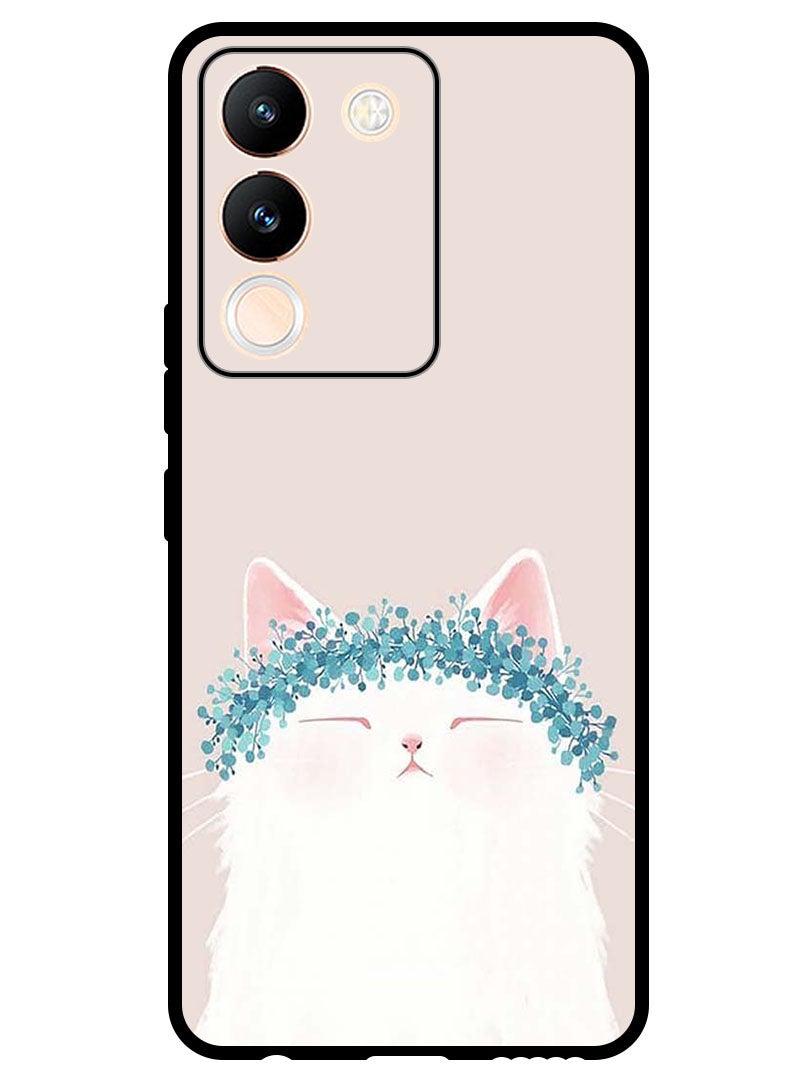Theodor Protective Case Anti Scratch Shock Proof Bumper Cover For Vivo V29e Cat Queen - Image 1
