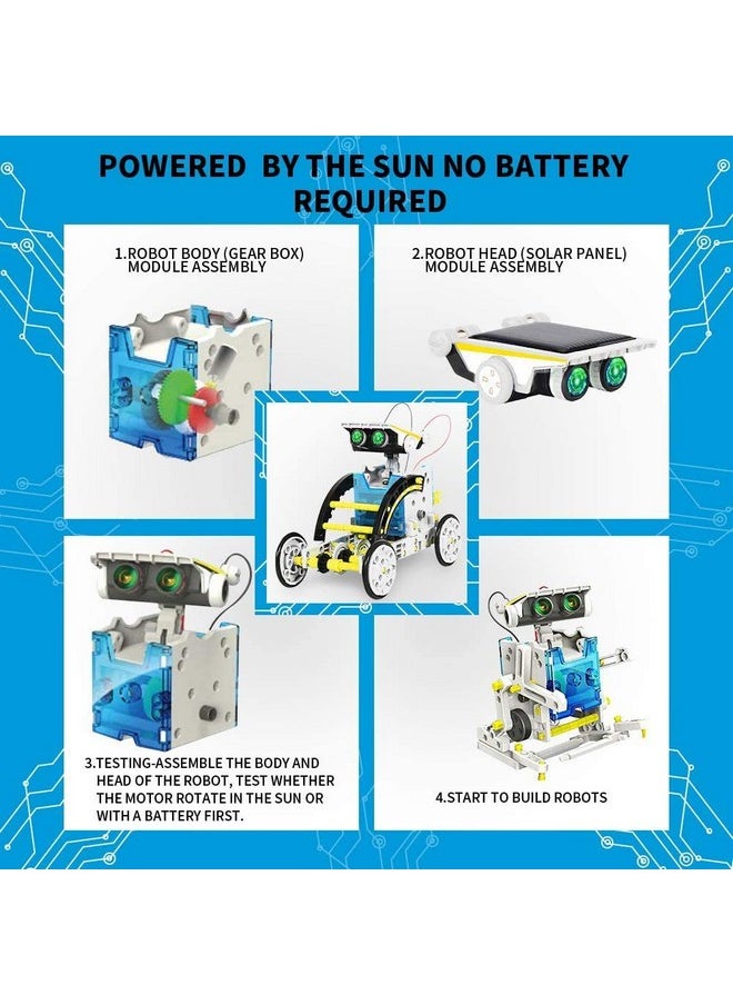 FunBlast FunBlast Solar Robot Kit - 13 in 1 Learning Educational Kids Station, Robot Toy Game DIY Toys for Boys,Girls - Multicolor  - Image 4