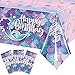 Breling 3 Pcs Mermaid Tablecloth Mermaid Birthday Disposable Table Cloth Decorations Plastic Table Cover for Princess Baby Shower Kids Girls Birthday Party Decoration Supplies 54 x 108 Inch - Image 3