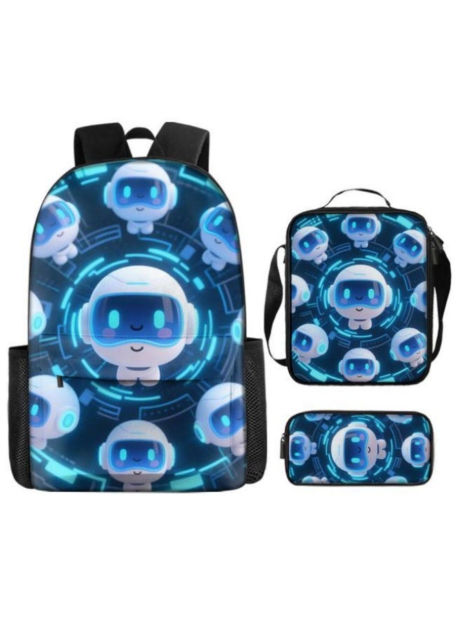 Bright Li Fire Unlock the new fashion of childish fun! Three-piece set of bags, cartoon elements for children and teenagers (students, children, friends' outings, mountain climbing, schooling, etc. can be used) - 45 - Image 2