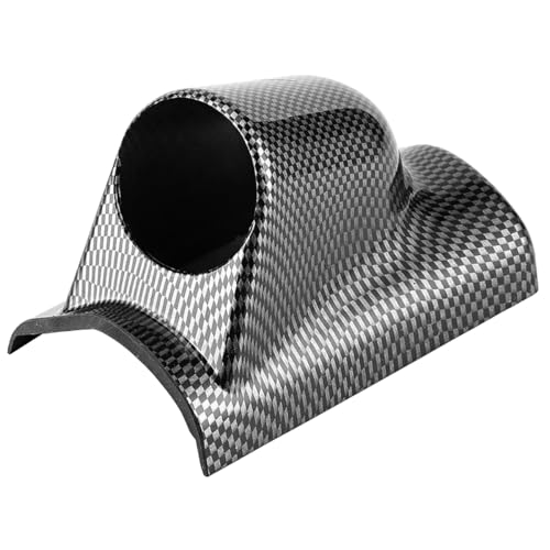LKRXW Carbon Fiber 52mm Gauge Pod 2 Single Hole A Pillar Gauge Pod Holder Gauge Mount Bracket Pod Pillar Holder Auto Gauge Dashboard Pod Car Meter Mount Holder Cup Guage Holder - Image 1