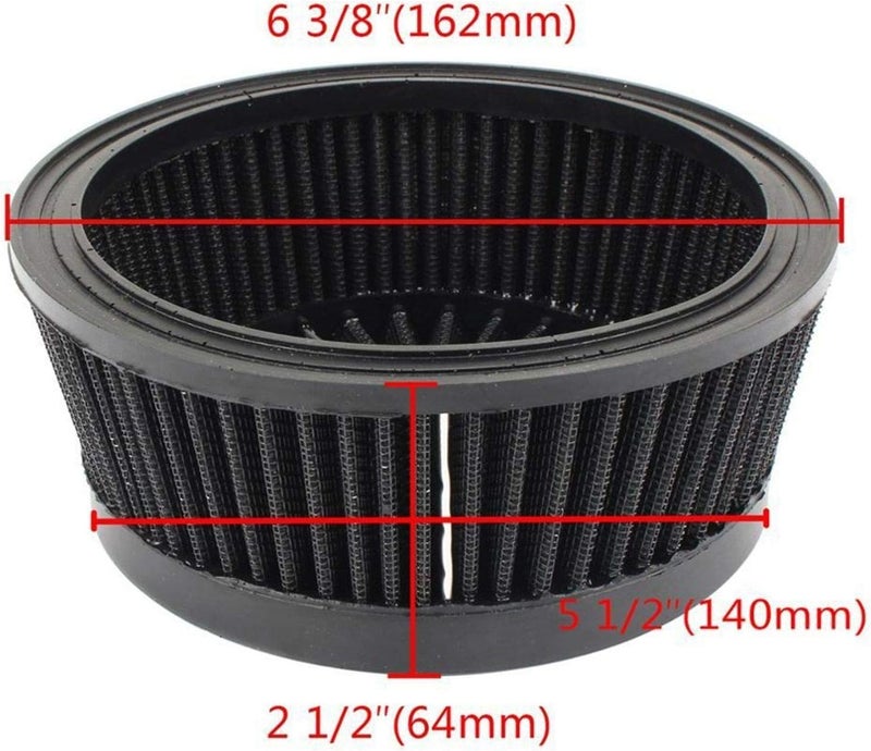 Wivplex Black Motorcycle Air Cleaner Filter Replacement Core - Image 2