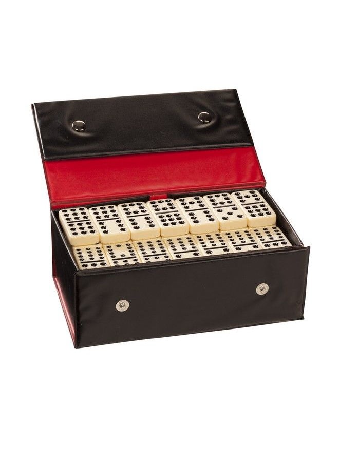 WE Games - Dominos Set Double Twelve Domino Game Set Includes 91 Thickstyle Dominos In A Retrostyle Travel Case Domino Set For Adults Family Table Top Game For Game Night - Image 1