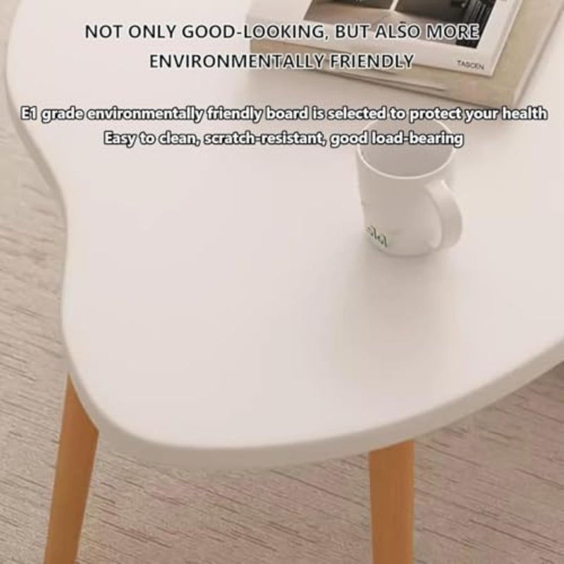 Cloud Coffee Table Creamy Tea Table Modern Irregular Center Table for Living Room Home Office Easy Assembly Stylish Living Room Furniture - Image 5