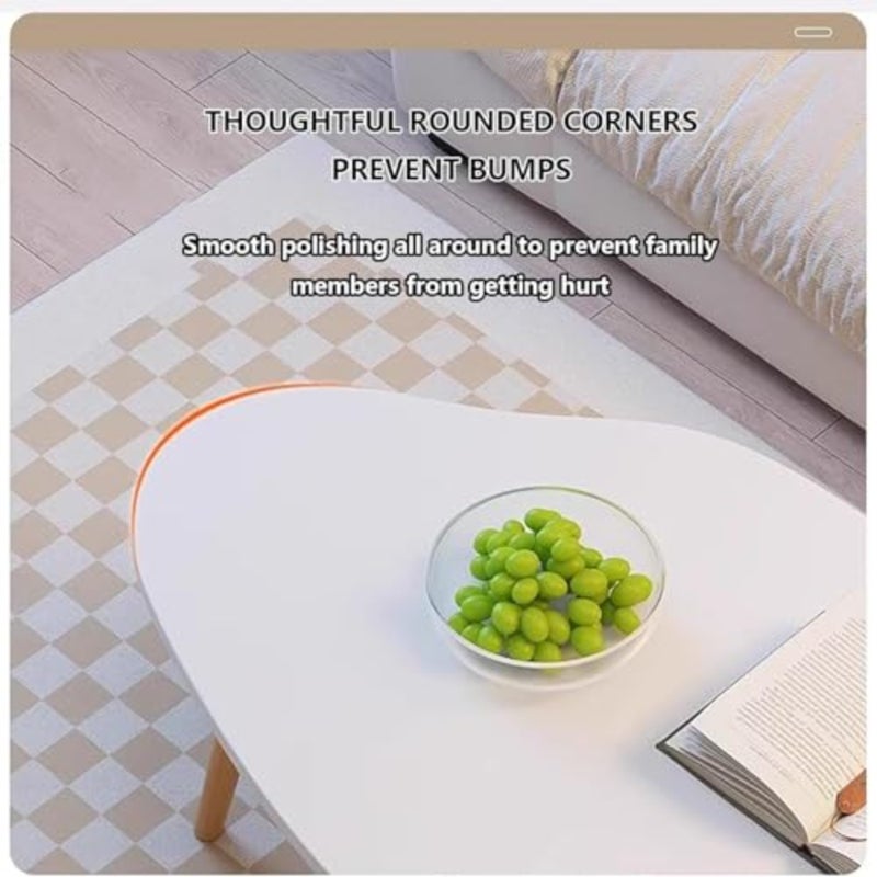 Cloud Coffee Table Creamy Tea Table Modern Irregular Center Table for Living Room Home Office Easy Assembly Stylish Living Room Furniture - Image 4