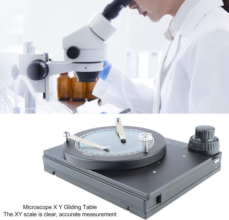 klarako Microscope Mechanical Stage, Microscope X Y Gliding Table High Accuracy Mobile Platform for Zoom Dissecting Inspection Stereo Microscopes - Image 3