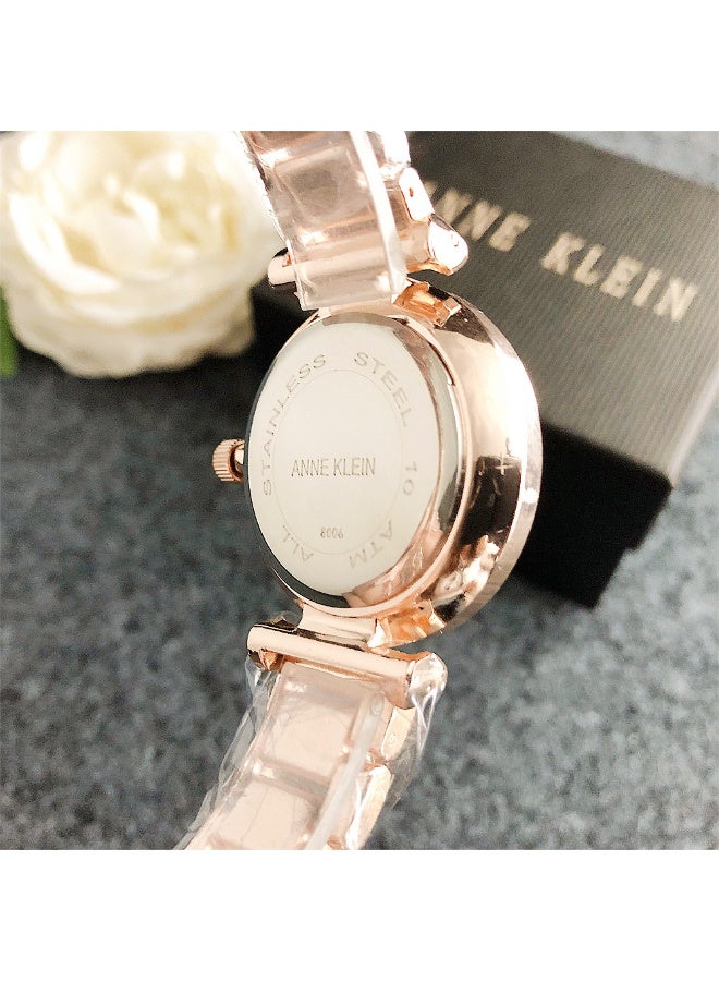 Anne Klein Women's Tonneau Simplicity rose gold Fashion Watch with rose gold Stainless Steel Strap - Image 3