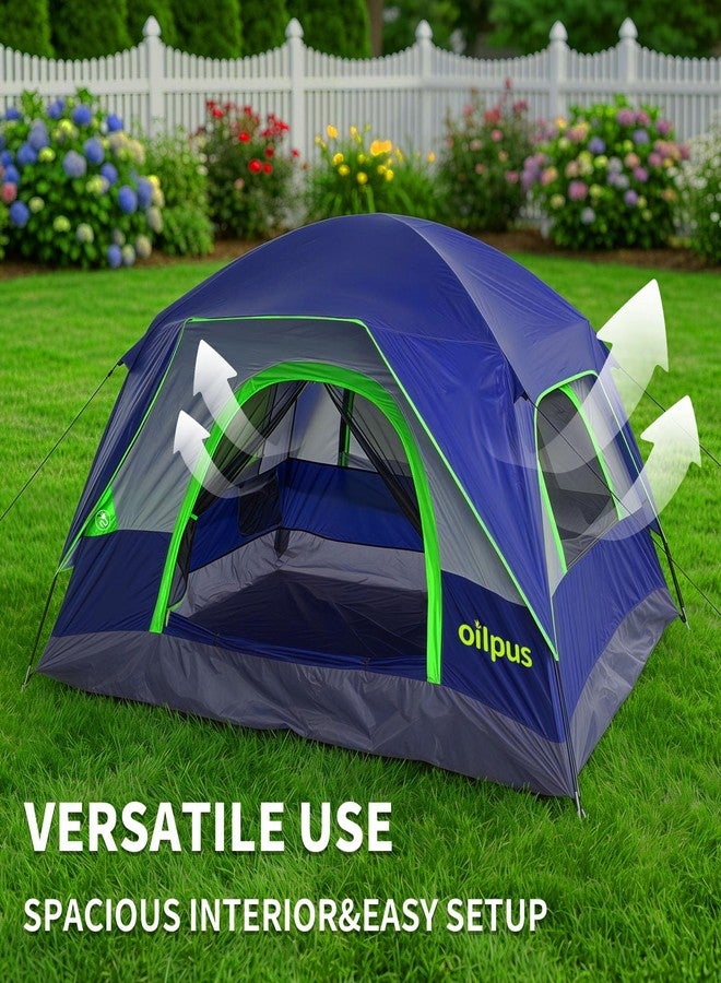 Oilpus 2-3 Person Camping Tent, Waterproof Windproof Double Layer Dome Tent with Rain Fly, Quick Setup Anti-Mosquito Backpacking Tent with Breathable Mesh Windows - Image 4