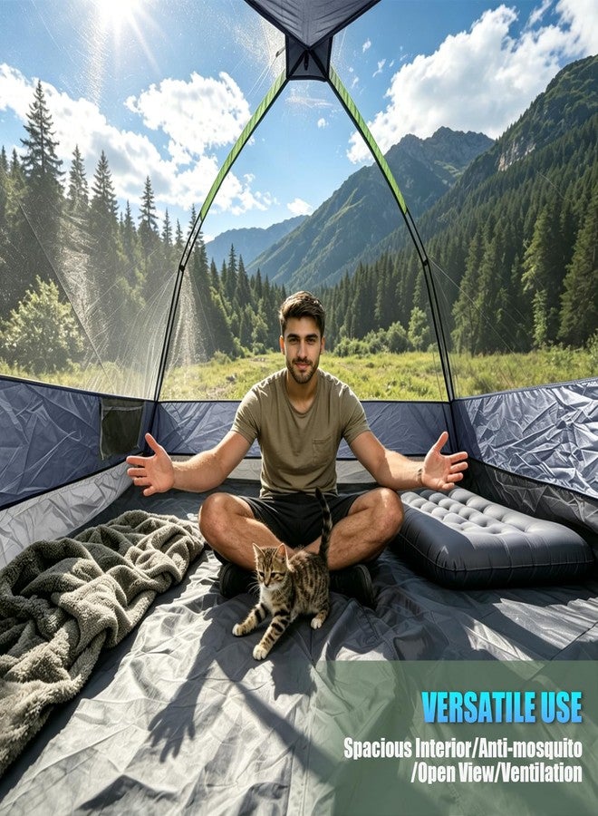 Oilpus 2-3 Person Camping Tent, Waterproof Windproof Double Layer Dome Tent with Rain Fly, Quick Setup Anti-Mosquito Backpacking Tent with Breathable Mesh Windows - Image 3