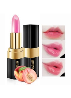 Juicy Peach Color Changing Lipstick, Natural Moisturizing Lip Gloss Korean Lip Balm Long Lasting Lip Care Labiales Magicos Nutritious Magic Lipstick For Women
