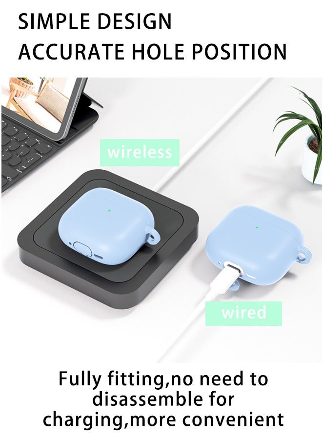 YONK Charging Case Cover for AirPods 4th Generation 2024, 360° Protection-Waterproof+Anti-scratch+Equipped with Dust Plug, Thick and Durable,Food Grade Silicone Polishing Integrated Design,with Clean Pen and Buckle, Black  - Image 3