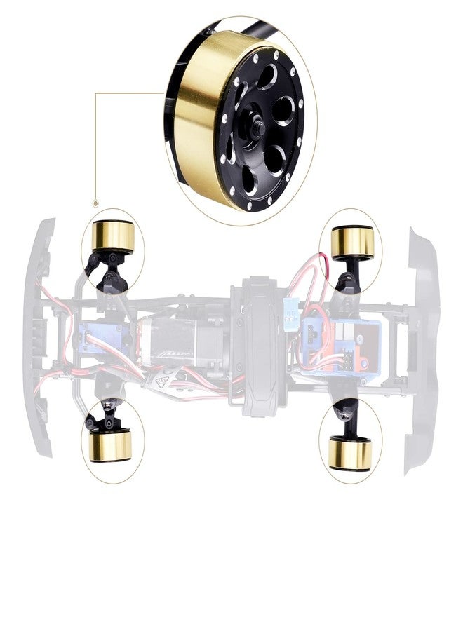 Hobbypark حلقة قفل خرز داخلية من نحاس HobbyPark تناسب عجلات قفل خرز 1.0 لقطع ترقية TRX4M Axial SCX24، مع صمولة قفل ومفتاح عجلات - Image 2
