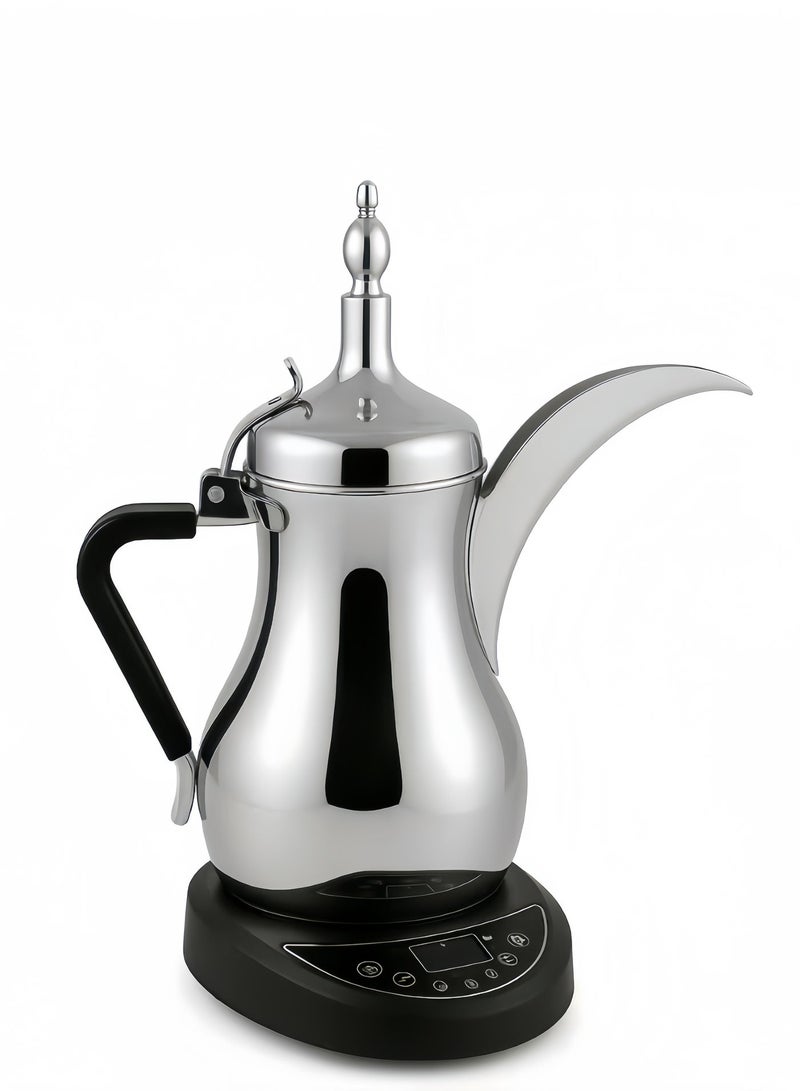 صانع القهوة السعودي الكهربائي، وعاء بريمو بلس للقهوة السعودي الكهربائي 1L -التصميم الحديث الممتاز من الفولاذ المقاوم للصدأ مع الاحتفاظ بالحرارة، التحكم الدقيق في درجة الحرارة، مؤشر الضوء، مقبض مريح مقاوم للحرارة، آمن وسهل الاستخدام، نظيف -ممتاز للقهوة العربية والشاي والماء المغلي والحليب - Image 3