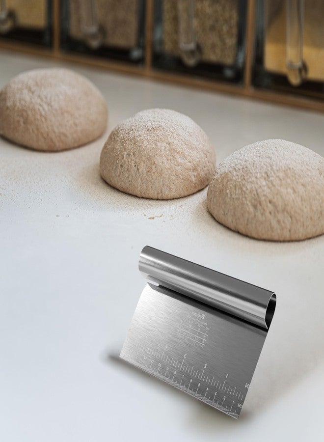 Bakerpan Stainless Steel Heavy Duty Dough Cutter, 3 Size Set - Metal Bench Scraper Kitchen Utensils, Chopper, Pizza and Pastry Cutter Tool, 10, 8, 6 Inch - Image 4