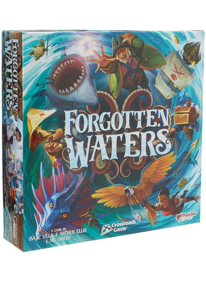 Forgotten Waters Board Game - Embark on a Hilarious Pirate Adventure in a World of High Seas Hijinks! Cooperative Strategy Game, Ages 14+, 3-7 Players, 2-4 Hour Playtime, Made by Plaid Hat Games