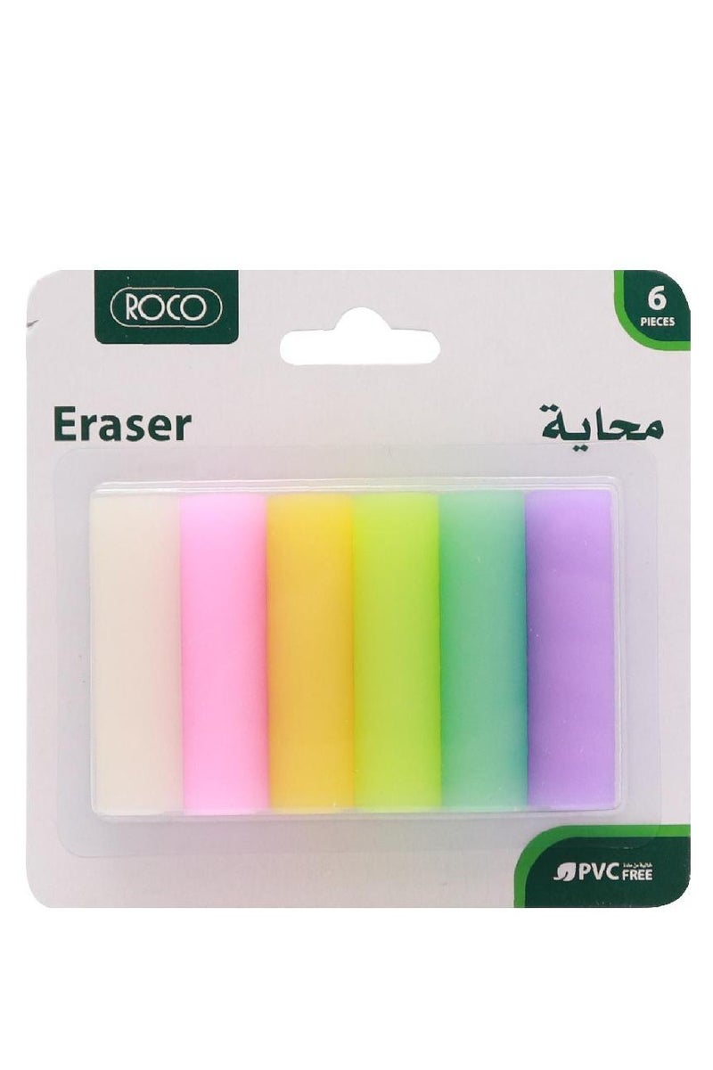 روكو ممحاة مطاطية ألوان باستيل برميلية