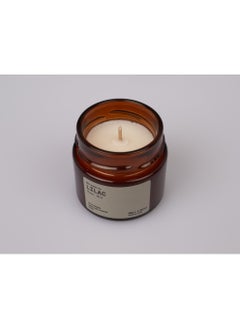 Generic Scented Candle in Amber Glass Jar 100ml – LILAC, Natural Coconut Soy Wax, Cotton Wick, Spring Blossom Aroma, Premium Quality, IFRA & REACH Certified  - Image 3