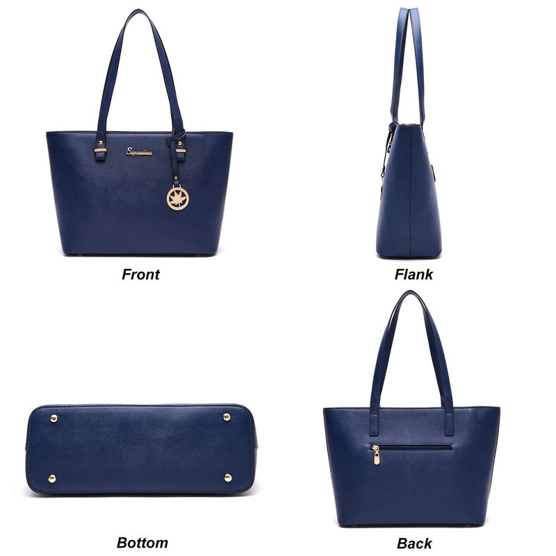 Soperwillton Handbag for Women Wallet Tote Bag Shoulder Bags Top Handle Satchel 5pcs Purse Set - Image 2