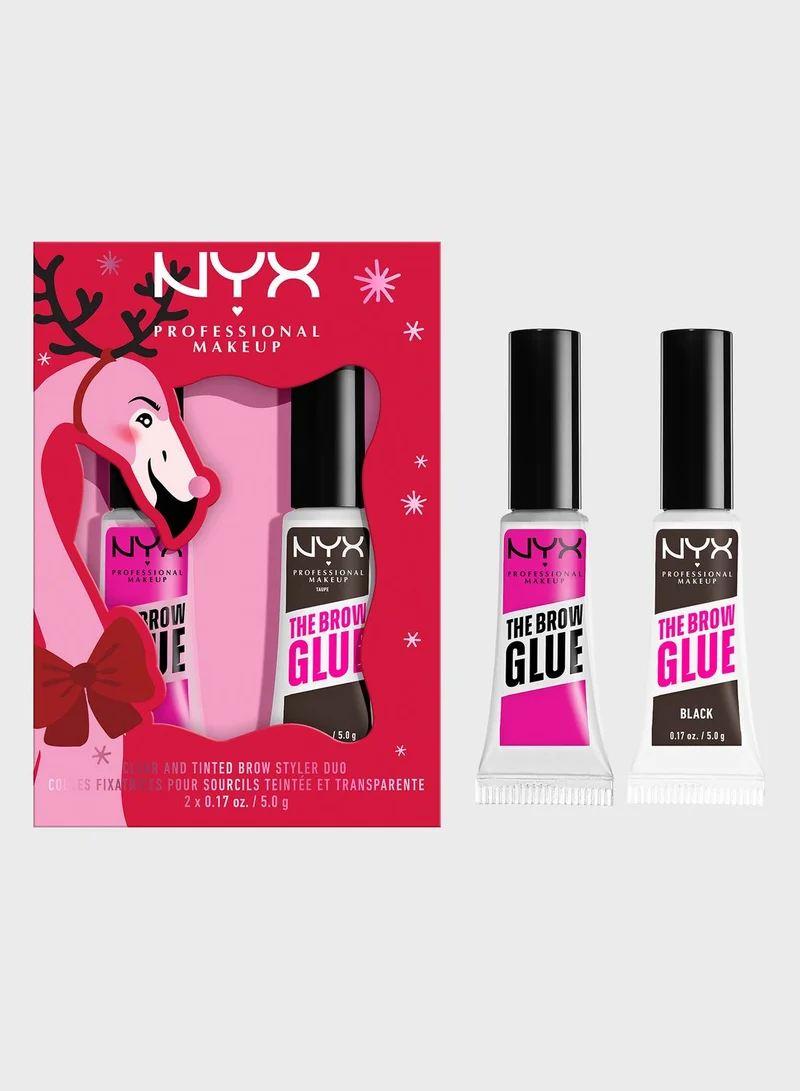 NYX PROFESSIONAL MAKEUP Nyx Professional Makeup The Brow Glue Duo Holiday Gift Set - Clear & Black