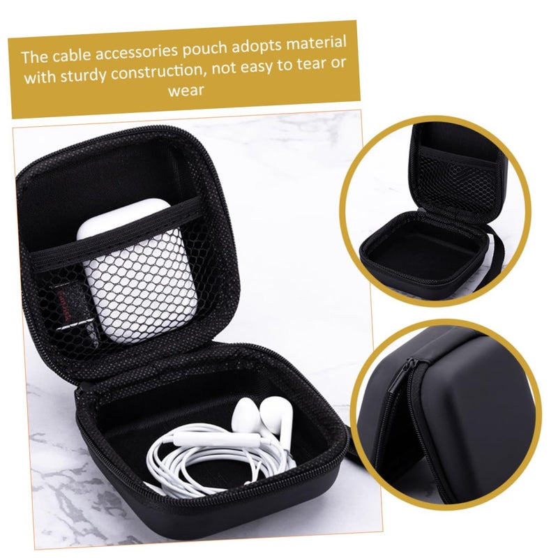 EVA Cable Organizer Pouch 3 Pack Small Gadget Case Travel Accessories Smooth Zipper - Image 4