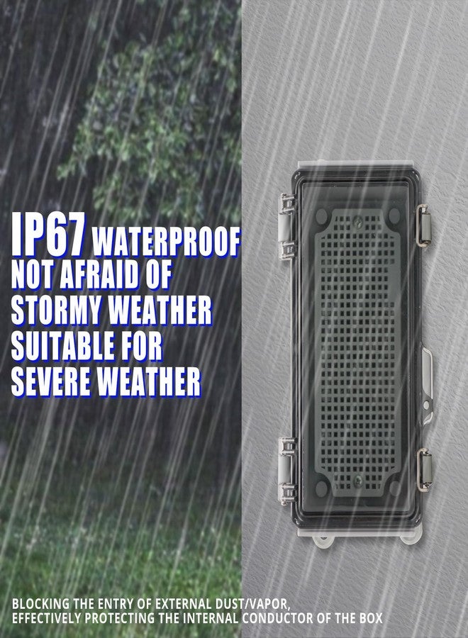 MAKERELE Outdoor Electrical Box IP67 Waterproof Plastic Enclosure for Electrical Project with Transparent Cover 7.9×3.9×2.8 inch(200×100×70mm) - Image 3